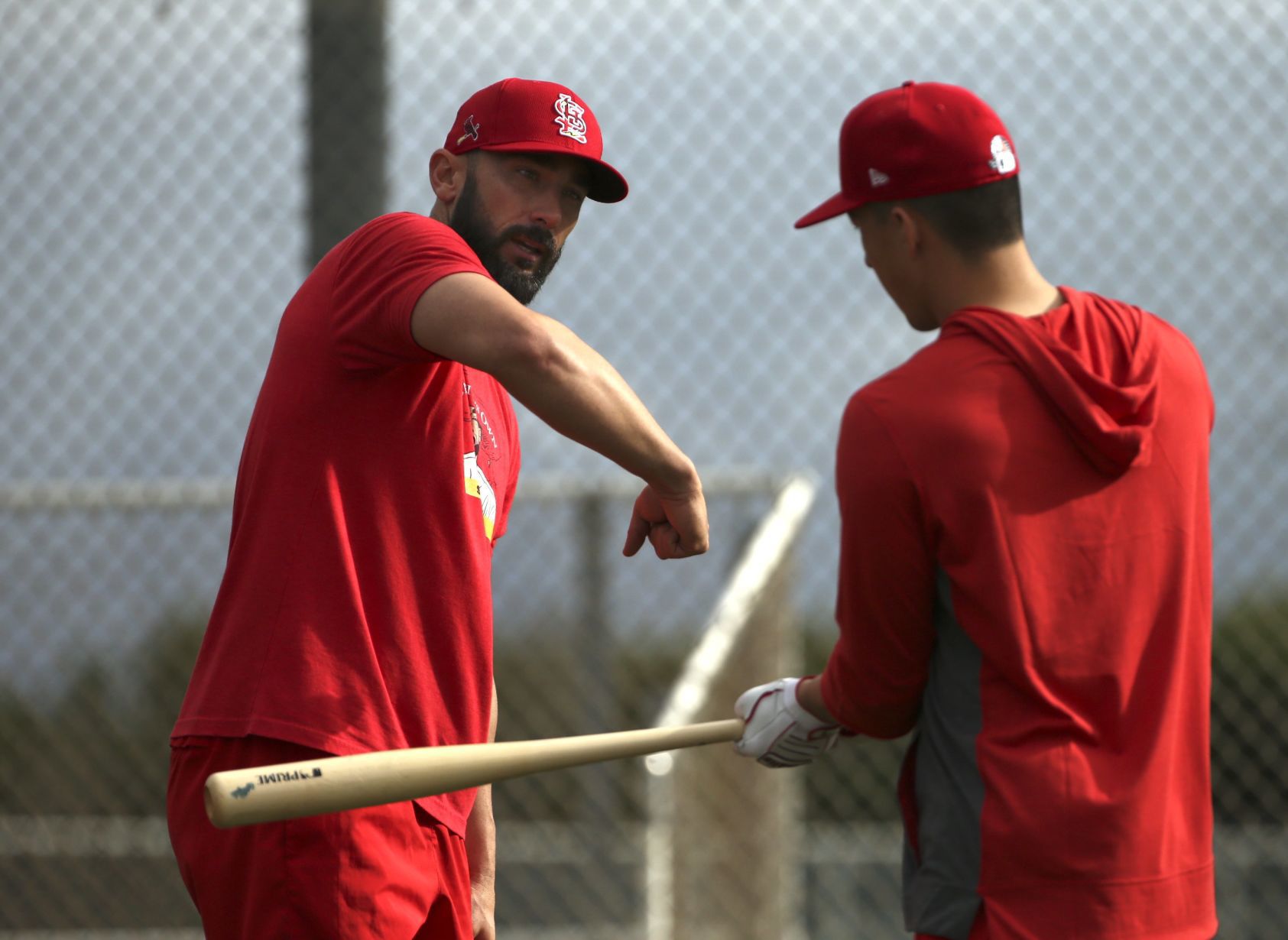 Rain shows during Saturday workout at Spring Training